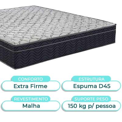 Cama Box Bau Branco + Colchão Solteiro Airtech 150 Ortobom