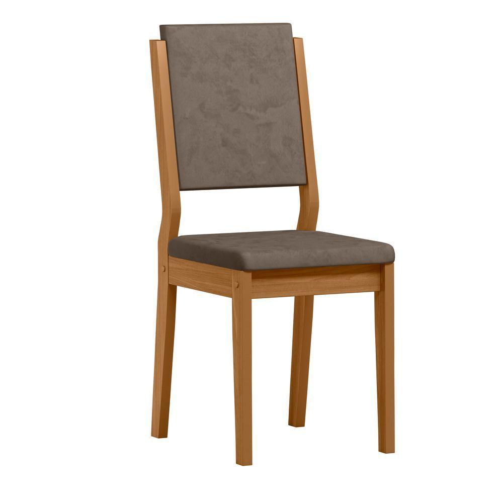 Conjunto Sala De Jantar Mesa Anitta 1,20m Com 4 Cadeiras Carol Ypê/off White/lux - New Ceval - 4