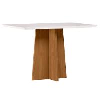 Conjunto Sala De Jantar Mesa Anitta 1,20m Com 4 Cadeiras Carol Ypê/off White/lux - New Ceval - 3