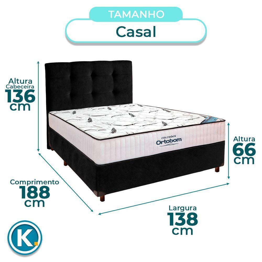 Box Bau Blindado Begetiza + Colchão Queen High Foam Ortobom - 4