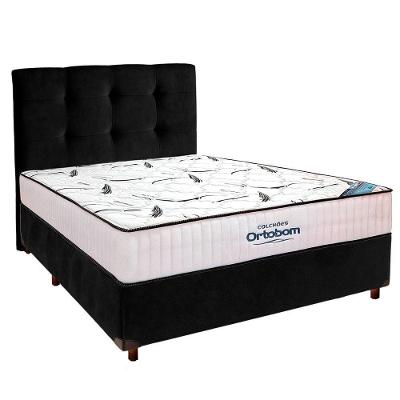 Box Bau Blindado Begetiza + Colchão Queen High Foam Ortobom