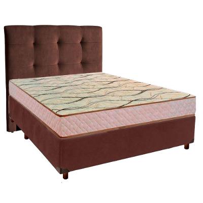 Cama Box + Colchão Casal D33 Maxsono Paropas + Cabeceira Estofada