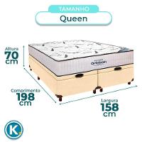 Box Bau Blindado Cinza + Colchão Queen High Foam Ortobom - 5