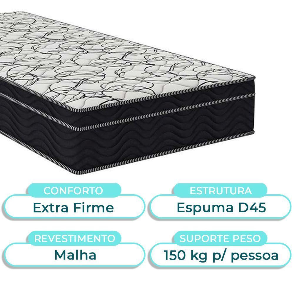 Bau Blindado Perola + Colchão Solteiro Airtech 150 Ortobom - 2