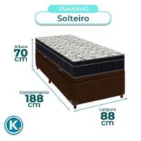 Bau Blindado Marrom + Colchão Solteiro Airtech 150 Ortobom - 3