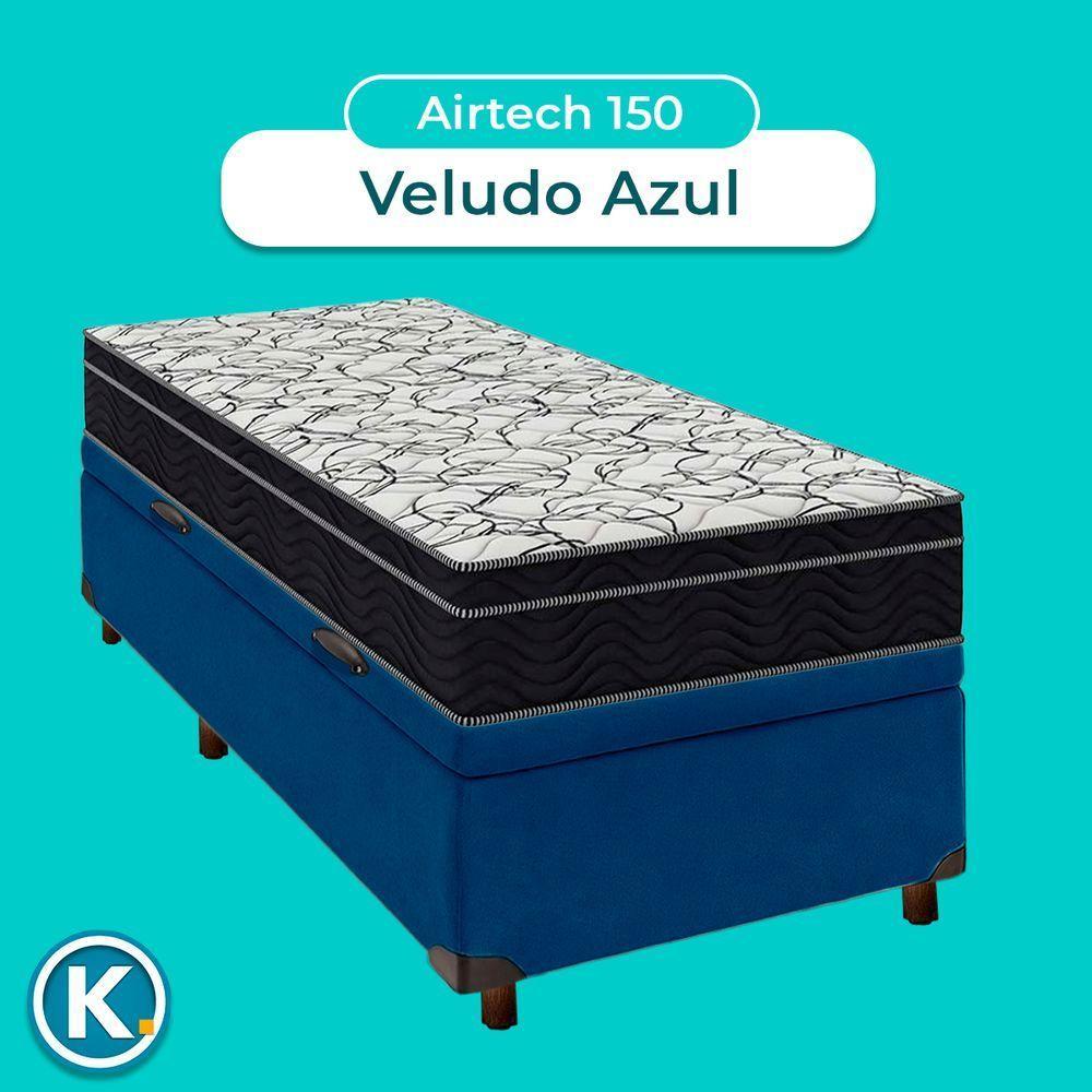 Cama Box Branco + Colchão Solteiro Airtech 150 Ortobom - 3