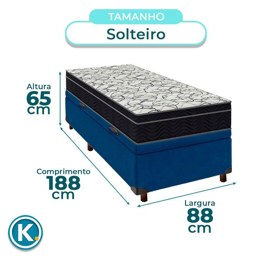 Cama Box Branco + Colchão Solteiro Airtech 150 Ortobom - 5