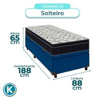 Cama Box Branco + Colchão Solteiro Airtech 150 Ortobom - 5