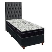 Box Bau Blindado Marrom + Colchão Casal High Foam Ortobom - 1