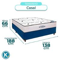 Cama Box Marrom + Colchão Casal High Foam Ortobom - 3