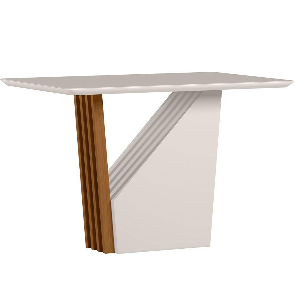 Conjunto Sala De Jantar Mesa 1,20 Veneza Com 4 Cadeiras Lectus Ypê/off White/ln02 - New Ceval - 6