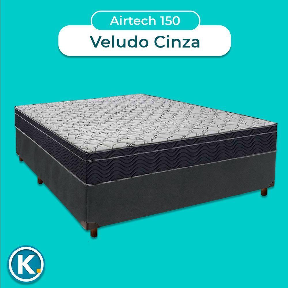 Cama Box Perola + Colchão Casal Airtech 150 Ortobom - 3