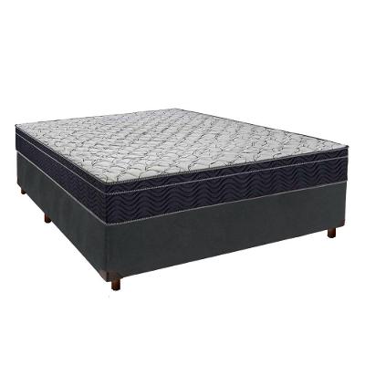 Cama Box Perola + Colchão Casal Airtech 150 Ortobom