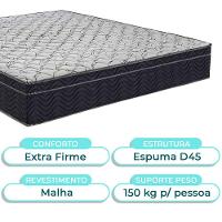 Cama Box Preto + Colchão Casal Airtech 150 Ortobom - 2