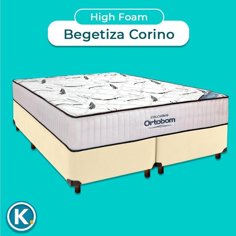 Cama Box Cinza + Colchão Queen High Foam Ortobom - 5