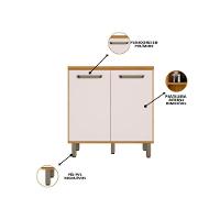 Balcão De Cozinha 80cm 2 Portas Com Tampo Criare Freijó/off Acetinado - Poliman - 3