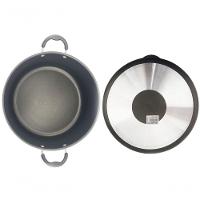 Panela Caçarola Grande Família Aderente com Tampa de Vidro - 9