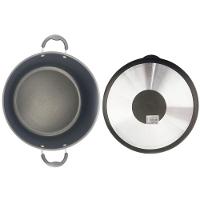 Panela Caçarola Grande Família Aderente com Tampa de Vidro - 15