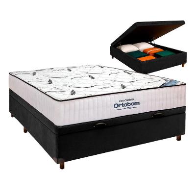 Cama Box Begetiza + Colchão Casal High Foam Ortobom