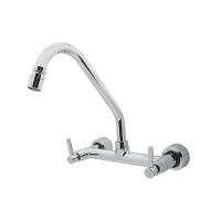 Torneira Pia Misturador Cozinha Parede Bica Móvel Cromado - 3