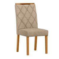 Conjunto Sala De Jantar Mesa Vitoria 1,35 Com Tampo Giratório E 6 Cadeiras Sarah Ypê/off White/ln05 - New Ceval 