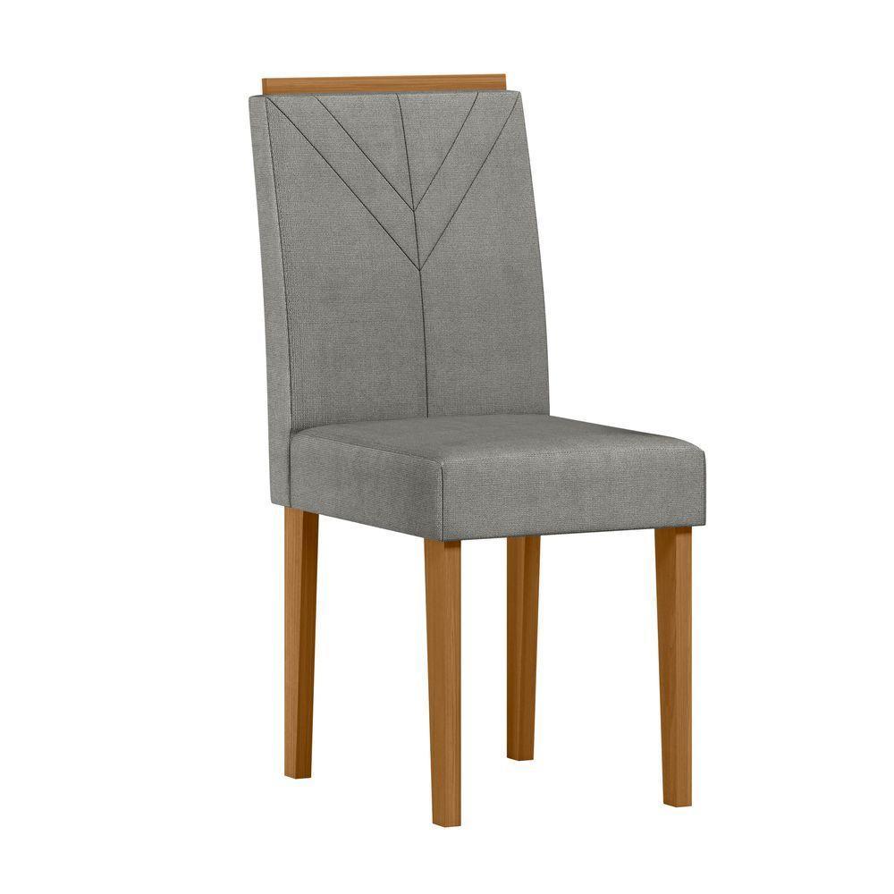 Conjunto Sala De Jantar Mesa Isabela 1,35m Com Tampo Giratório E 6 Cadeiras Amanda Ypê/off White/ln02 - New Ceval - 4