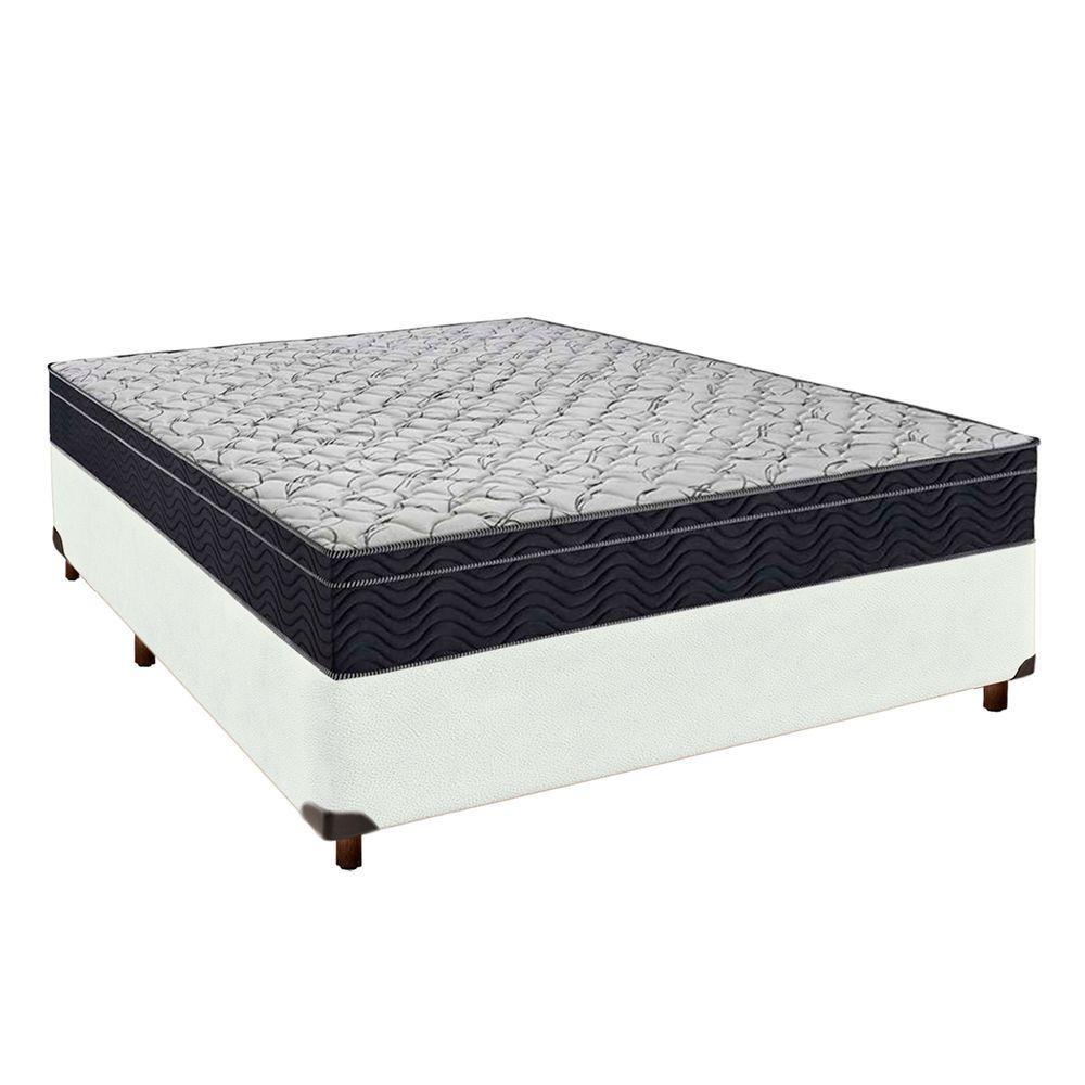 Cama Box Perola + Colchão Casal Airtech 150 Ortobom - 1