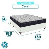 Cama Box Perola + Colchão Casal Airtech 150 Ortobom - 5