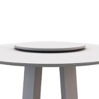 Conjunto Sala De Jantar Mesa Isis 1,35m Com Tampo Giratório E 6 Cadeiras Anitta Ypê/off White/ja03 - New Ceval  - 6