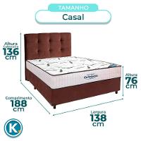 Box Bau Blindado Marrom + Colchão Queen High Foam Ortobom - 3