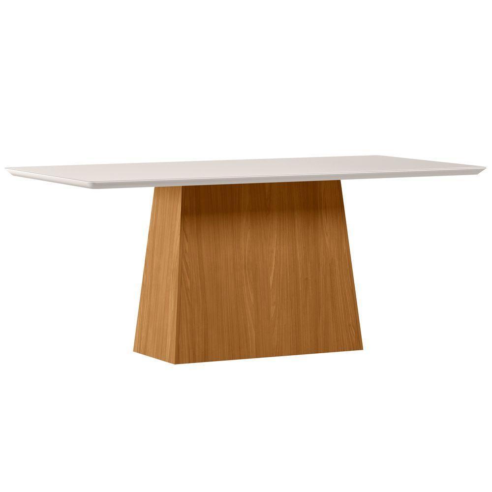 Conjunto Sala De Jantar Mesa Barbara 1,80m Com 8 Cadeiras Mariah Ypê/off White/ja03 - New Ceval - 3