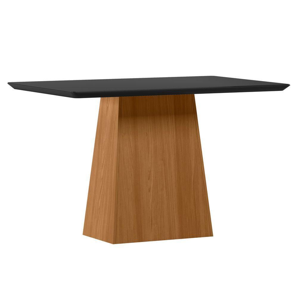 Conjunto Sala De Jantar Mesa Barbara 1,20m Com 4 Cadeiras Carol Ypê/preto/ja01 - New Ceval  - 3