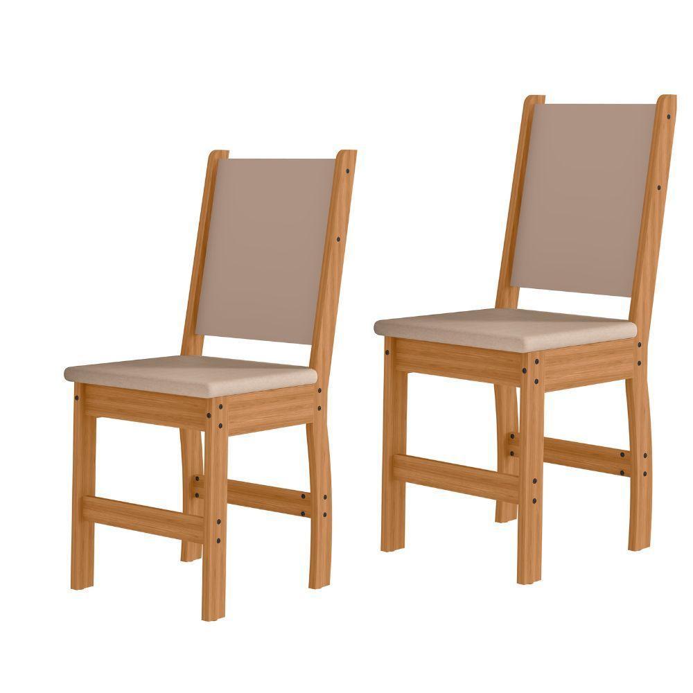 Conjunto Sala De Jantar 4 Cadeiras Tampo Retangular 108cm Sem Vidro Bellagio Freijó Uv/off White Clara Savana - Poliman - 9