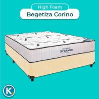 Cama Box Cinza + Colchão Casal High Foam Ortobom - 3