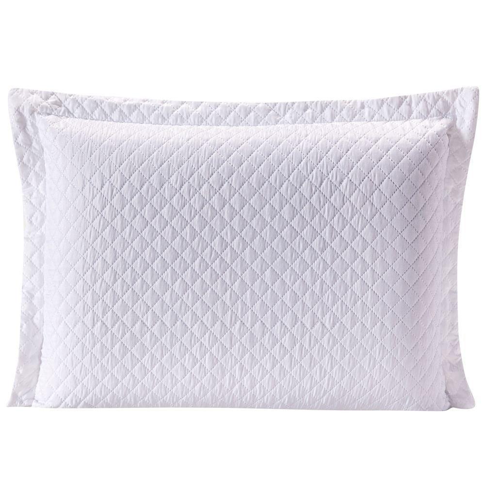 Porta Travesseiro Pratik Branco Avulso Dupla Face com Zíper - 1