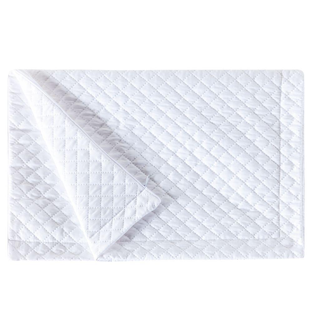 Porta Travesseiro Pratik Branco Avulso Dupla Face com Zíper - 3