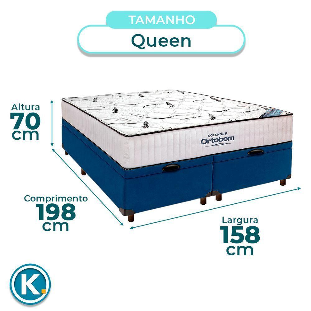 Cama Box Branco + Colchão Queen High Foam Ortobom - 3