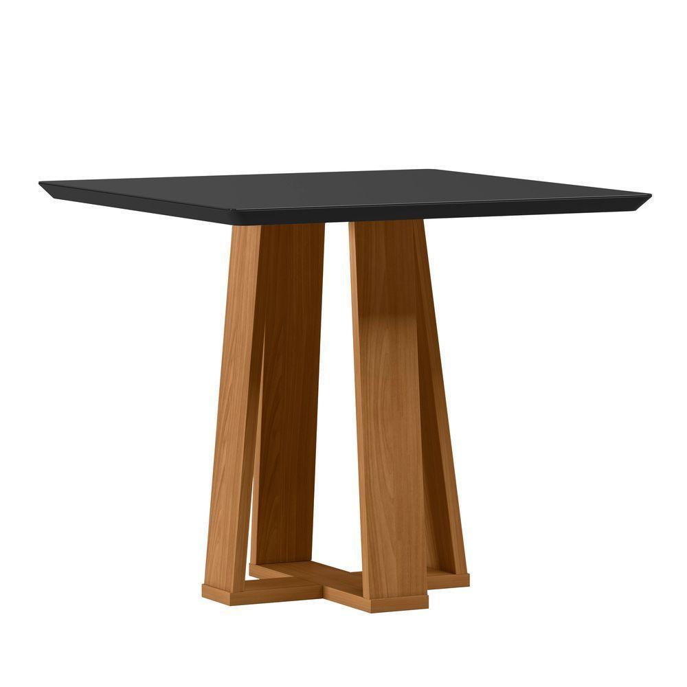 Conjunto Sala De Jantar Mesa Valência 90cm Com 4 Cadeiras Ana Ypê/preto/ja01 - New Ceval - 3