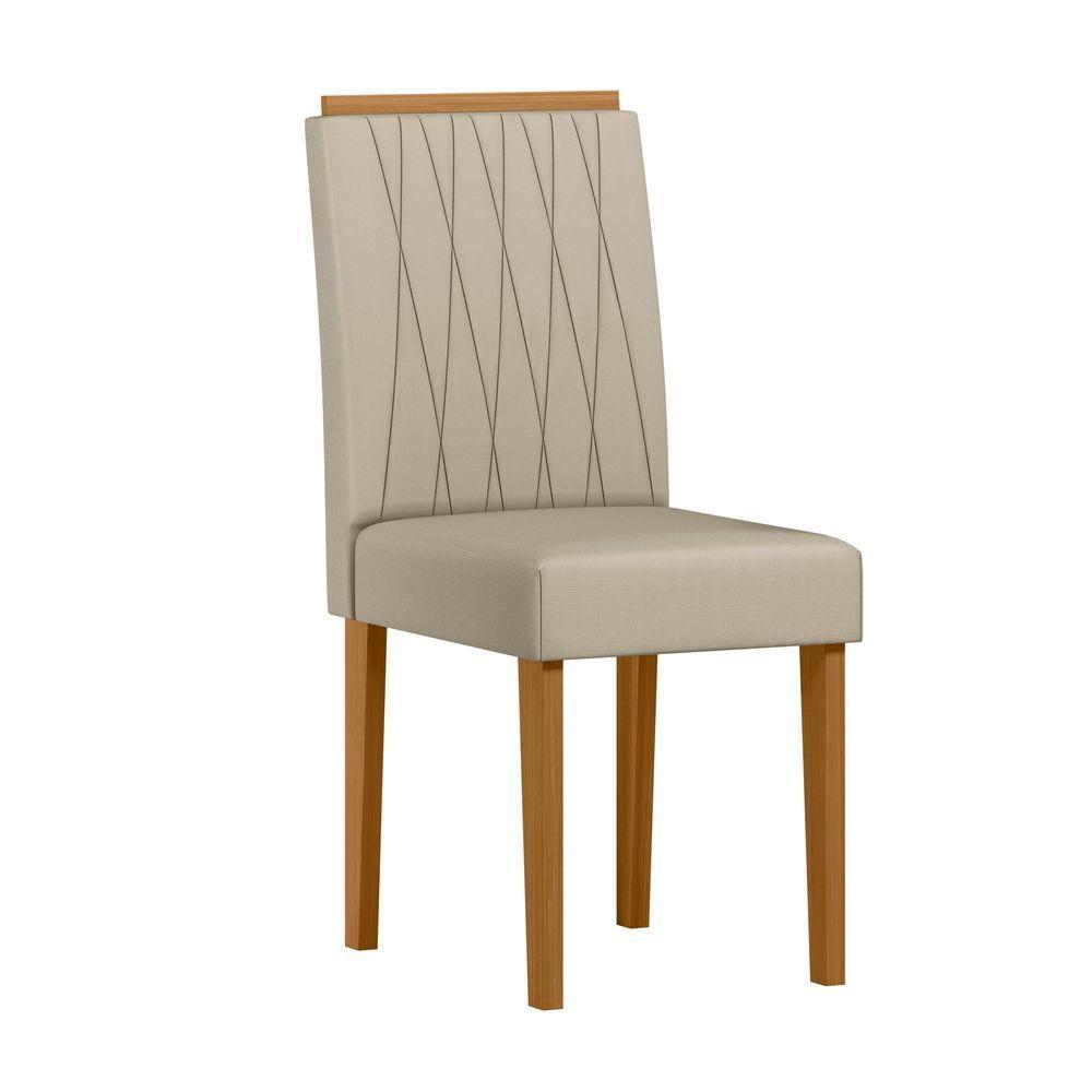 Conjunto Sala De Jantar Mesa Valência 90cm Com 4 Cadeiras Ana Ypê/preto/ja01 - New Ceval - 4