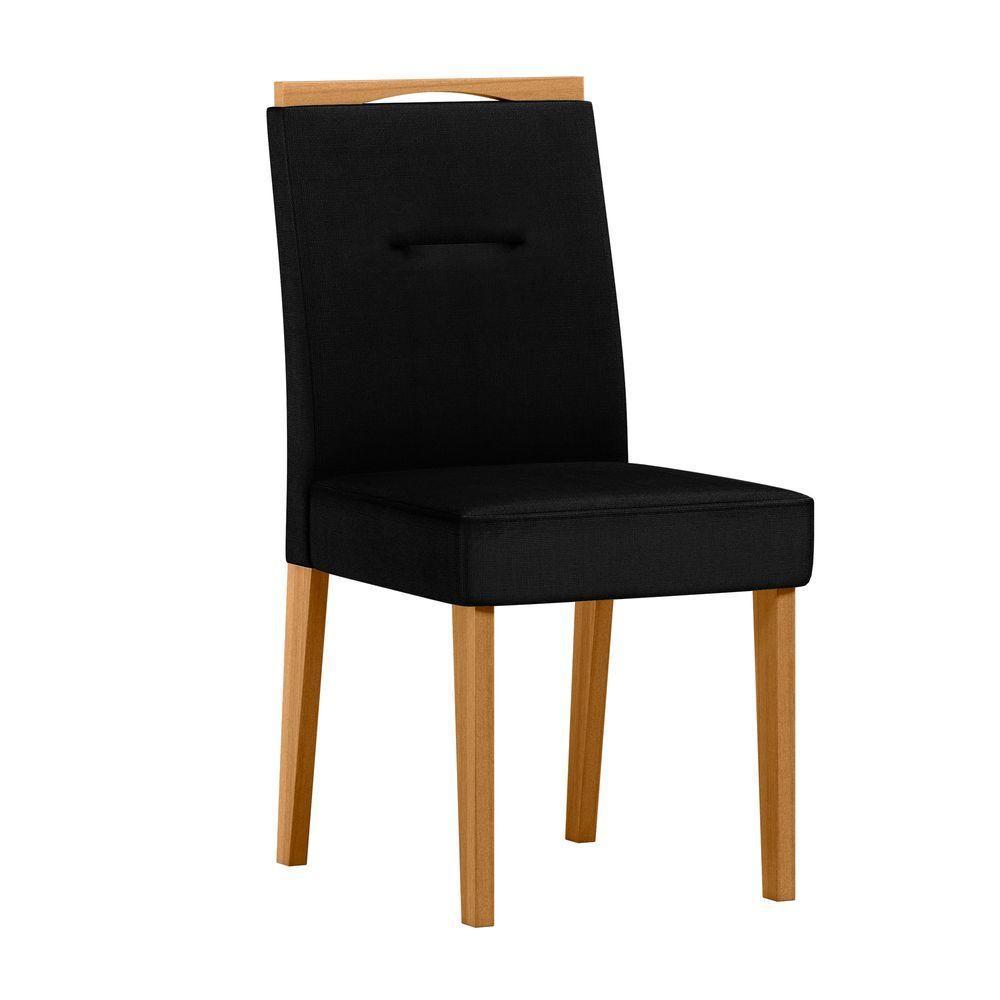 Conjunto Sala De Jantar Mesa 1,20m Com 4 Cadeiras Lectus Ypê/off White/ja03 - New Ceval - 4