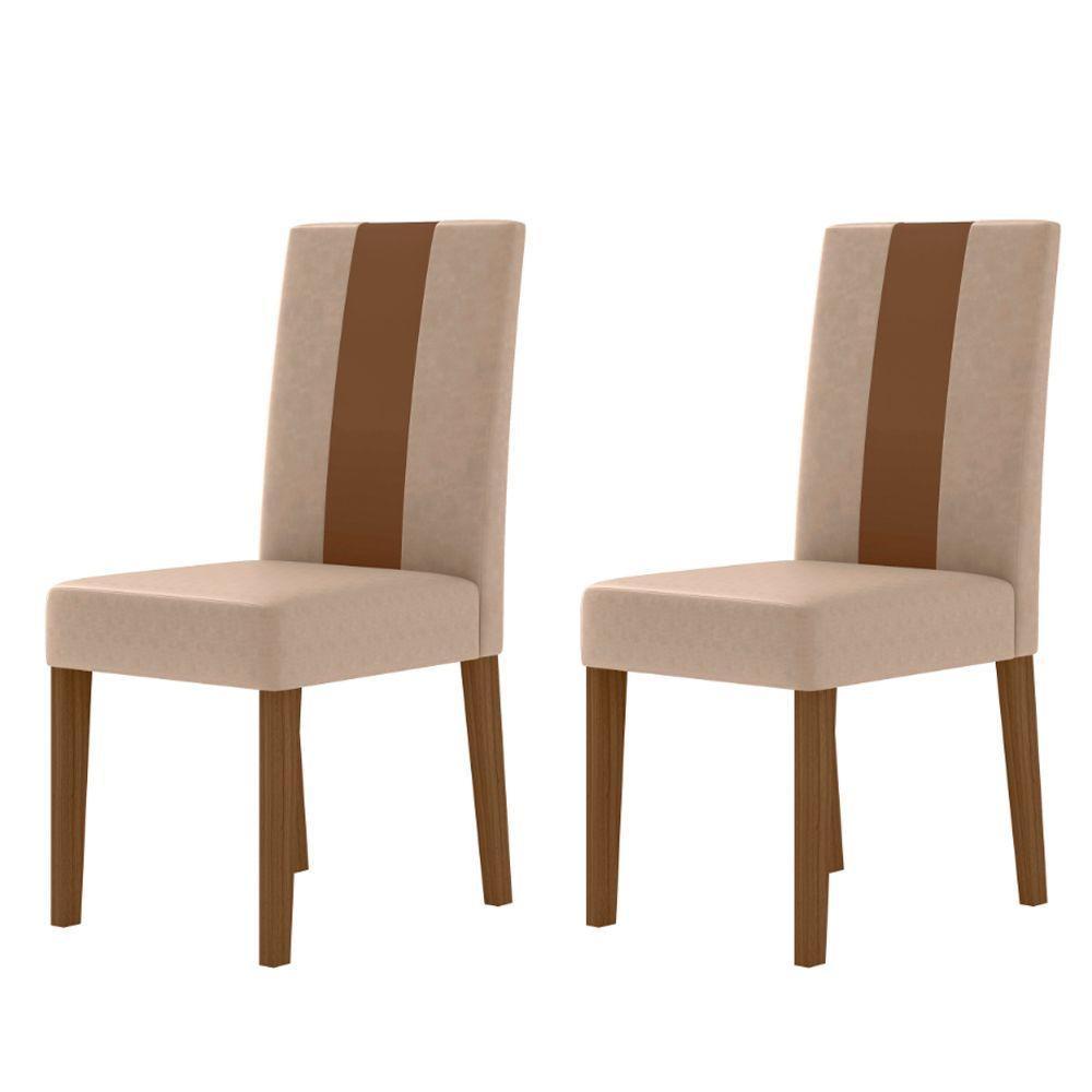 Conjunto Sala De Jantar Mesa Retangular Kate 120cm Com 4 Cadeiras Linea Carvalho/off White/marfim - Poliman - 10