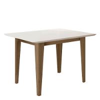 Conjunto Sala De Jantar Mesa Retangular Kate 120cm Com 4 Cadeiras Linea Carvalho/off White/marfim - Poliman - 3