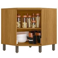 Balcão Canto 1 Porta Com Tampo Criare Freijó/off Acetinado - Poliman - 2