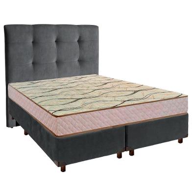 Conjunto Cama Box Blindado Casal + Colchão D33 Maxsono Paropas + Cabeceira