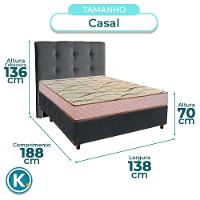 Conjunto Cama Box Blindado Casal + Colchão D33 Maxsono Paropas + Cabeceira - 3