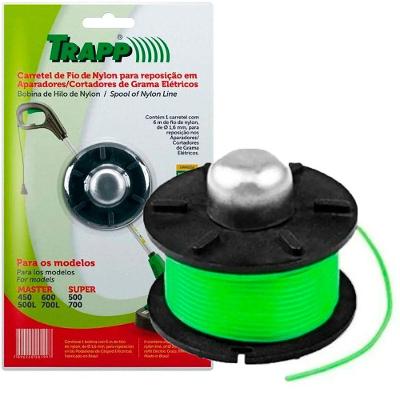 Carretel Para Aparador Cortador Grama Com Fio Nylon 6m 1,6mm