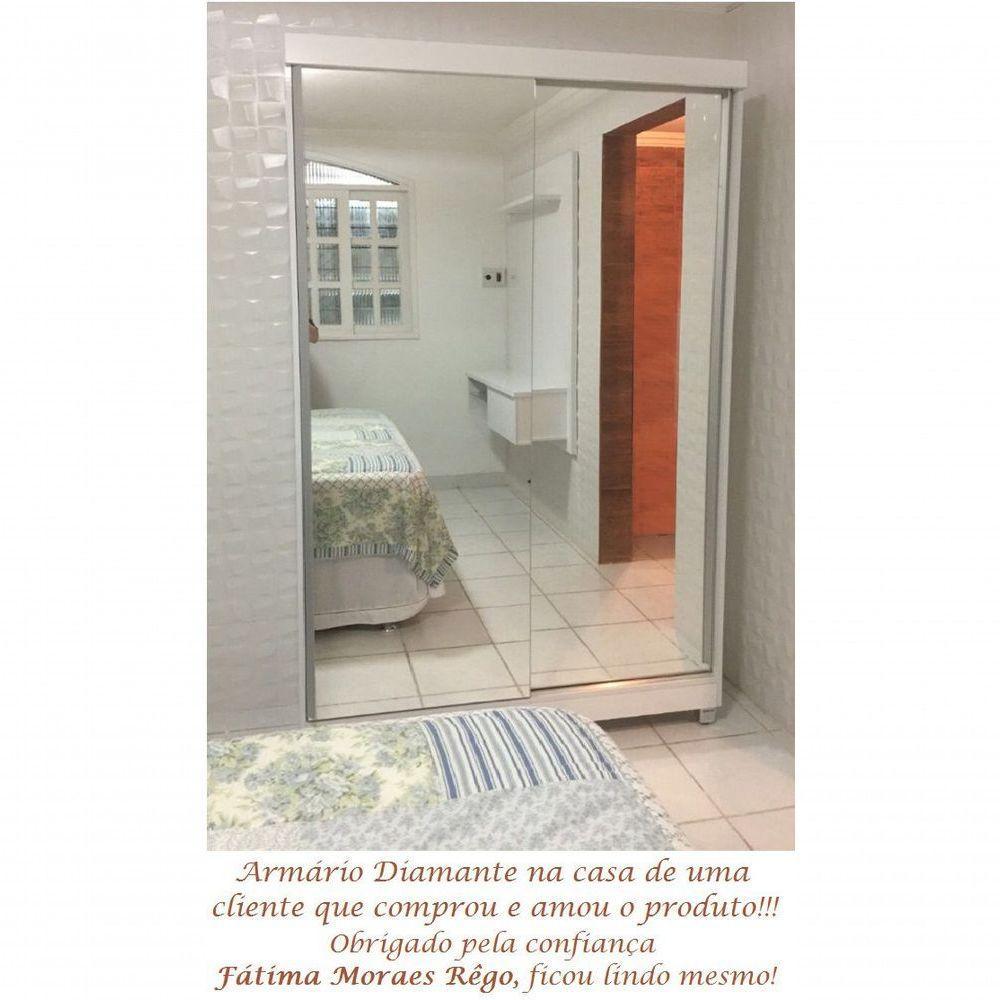 Sapateira De Espelhos Luz Led Magia Móveis Diamante Branco - 7