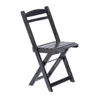 Conjunto Mesa Dobrável Com 2 Cadeiras 100% Madeira Maciça Ypê Preto - 5