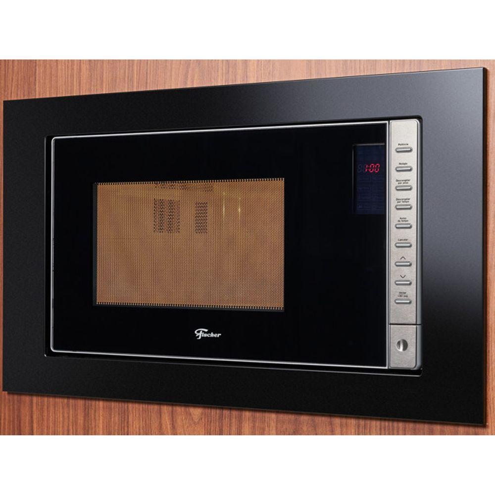 Micro-ondas Fischer Fit Line Embutir 25l Moldura Preto 220V - 2
