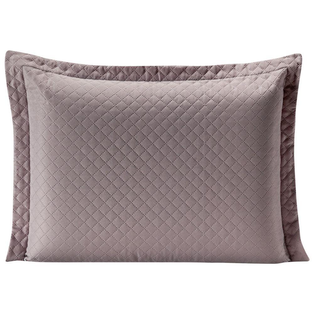 Porta Travesseiro Cinza Rosa Avulso Dupla Face com Zíper - 2